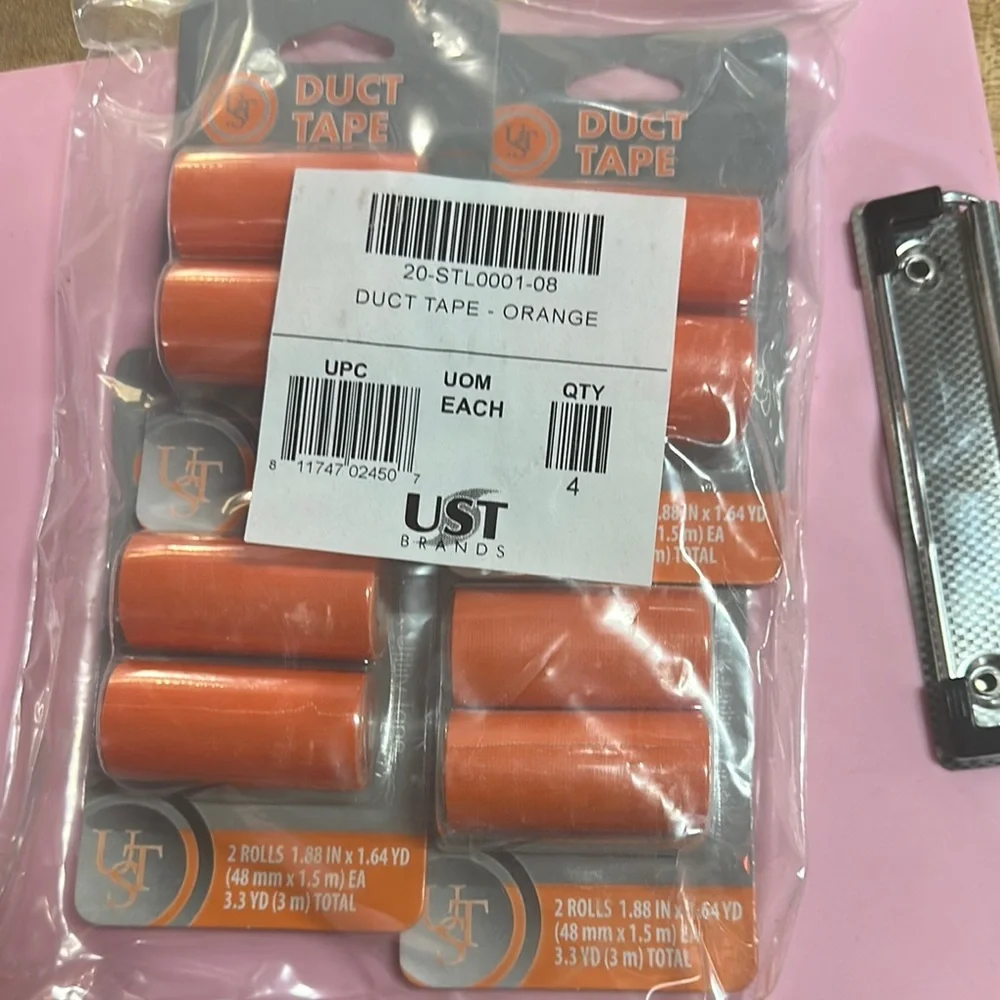 Bright Orange Duct Tape for Office Shipping Supplies - Picture 3 of 5